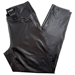 Lauren Ralph Lauren Faux Leather Leggings Black 1X NWT Stretch
